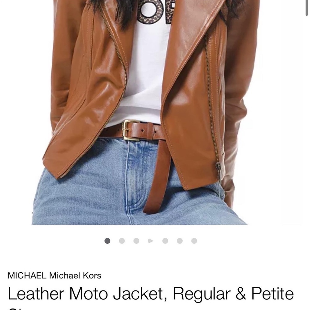 New Leather jacket Michael kors size large